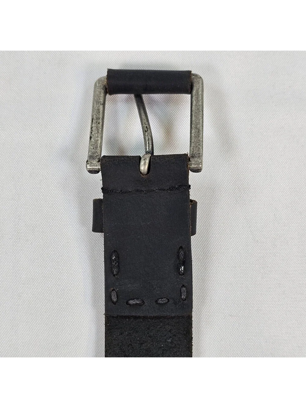 Timberland Mens Genuine Leather Belt Dark Brown Size 40 Metal Buckle Rugged